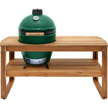 Big Green Egg – Large EGG on Solid Acacia Hardwood Table, No Casters